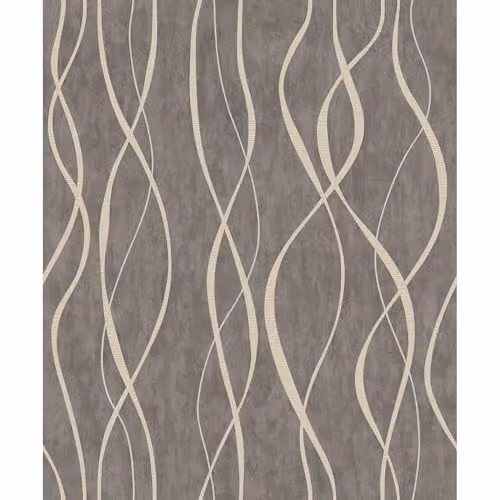 Galerie G67737 Special FX Ribbon Effect Abstract Wallpaper in Brown and Beige