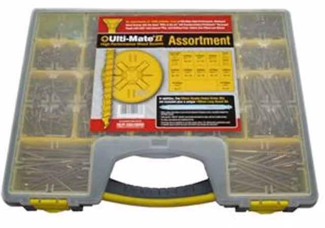 Ulti-Mate Yellow Galvanised Pozidriv Self-Countersinking Wood Screws