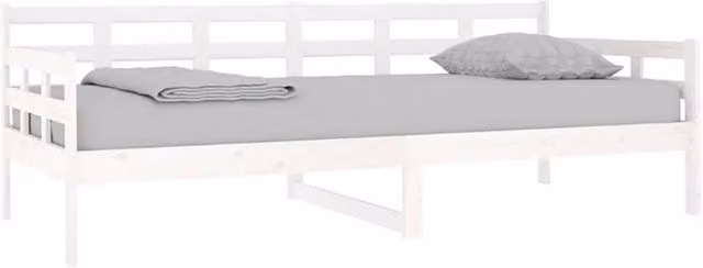 Berkfield Home Beautiful Day Bed in White Solid Wood Pine, W/D/H: 200 x 90 x 69.5 cm – 1
