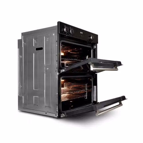 Montpellier MBUDO72 Black Built-Under Double Electric Oven with 39L and 53L Capacity and A/A Energy Rating – 2