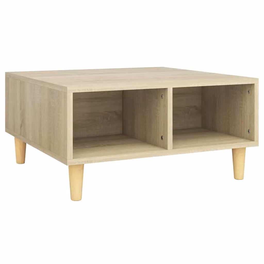 Berkfield Home Sonoma Oak Coffee Table in Brown, W/D/H: 60 x 60 x 30 cm – 2