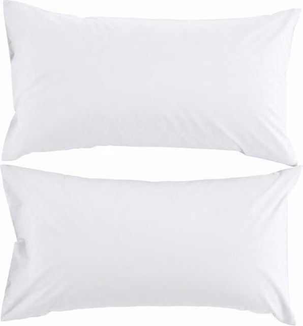 CHRISTY Pure Cotton Percale King Pillowcase Pair in White