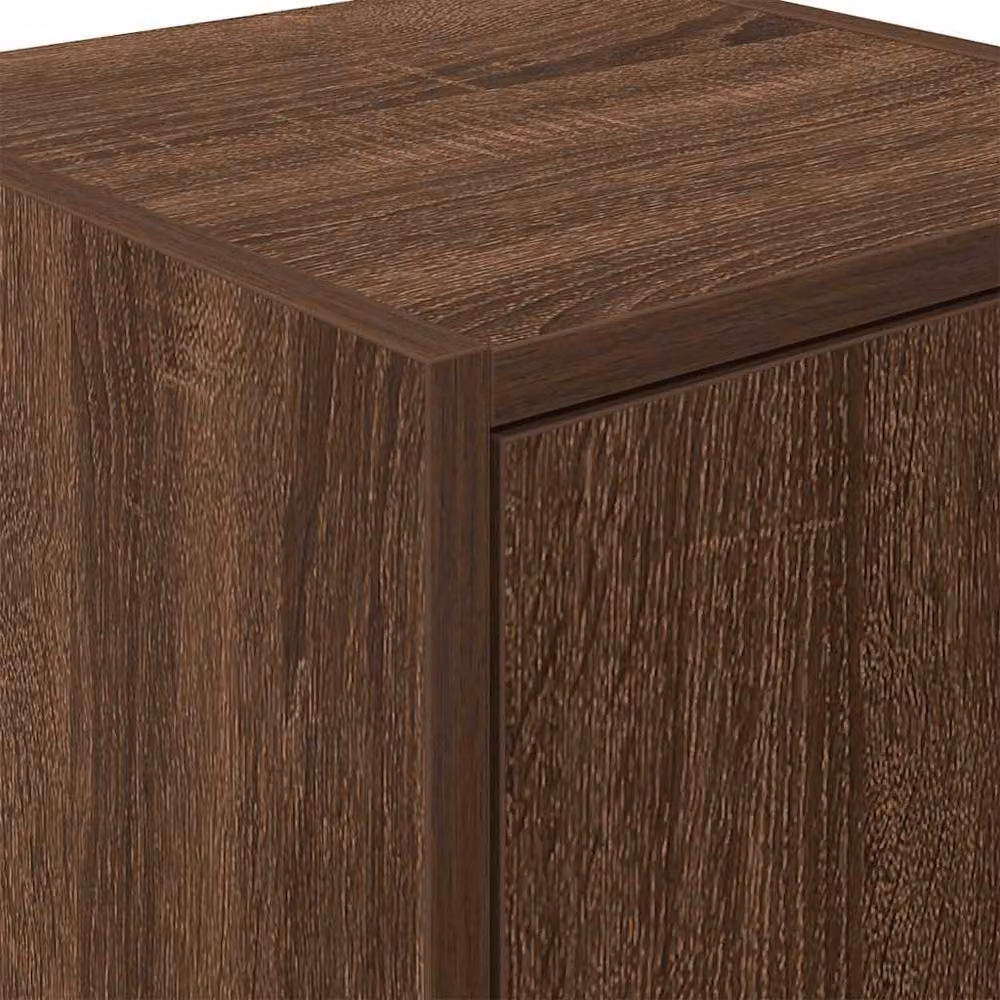 Berkfield Home Durable Wall Mounted Garage Cabinets, 2 Piece Set, Brown Oak – 8