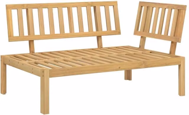 Berkfield Home L-Shape Garden Pallet Corner Sofa in Brown Solid Acacia Wood – 1