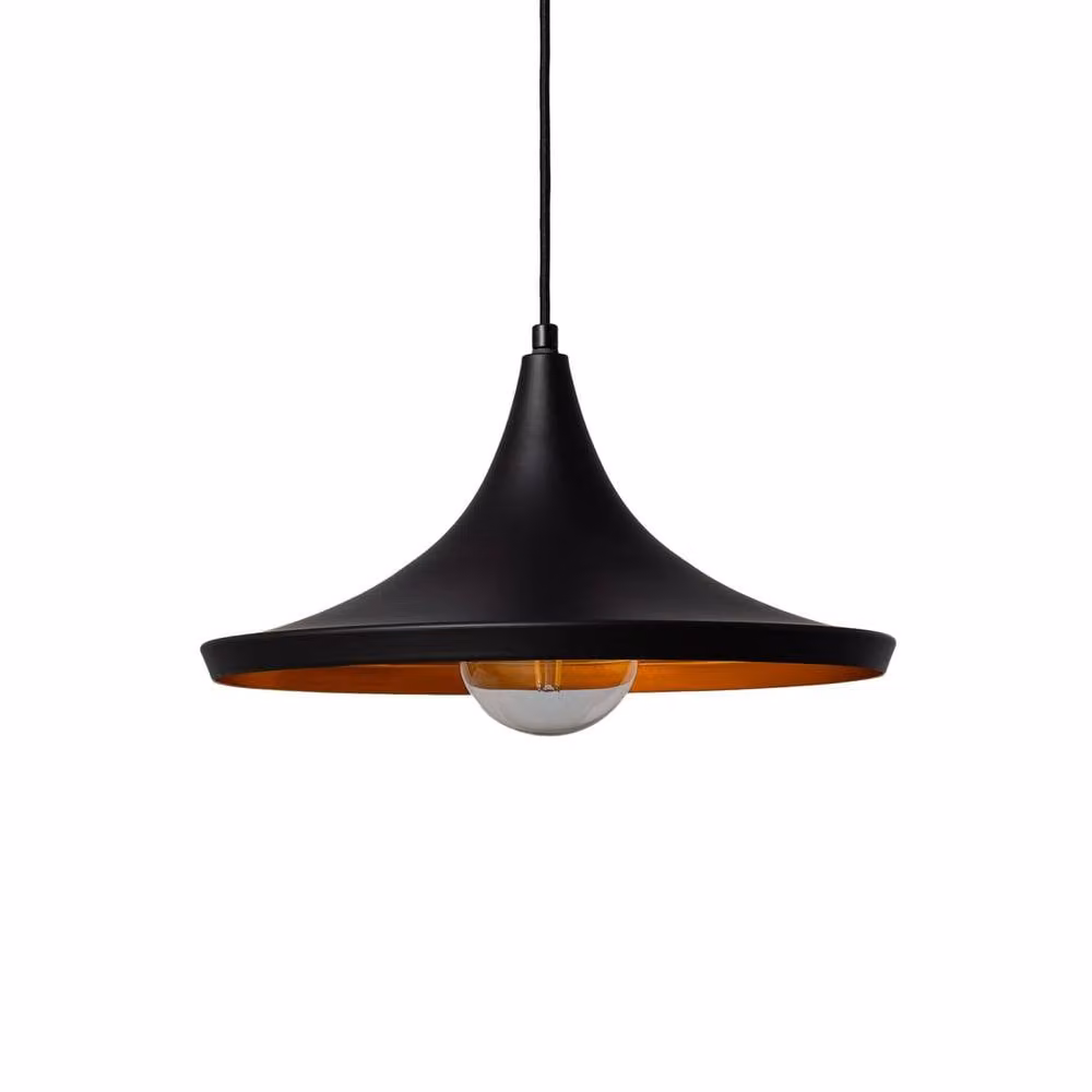 sweeek Modern Metal Dome Suspension Pendant Light in Black, Diameter: 35 cm – 2
