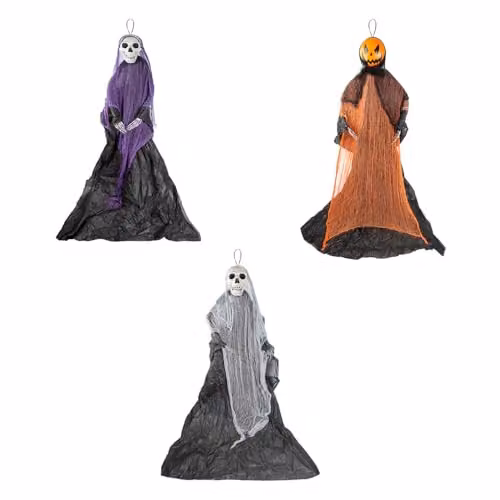 VFM e-Store 7ft Purple and Grey Hanging Skeleton Halloween Decoration – 7