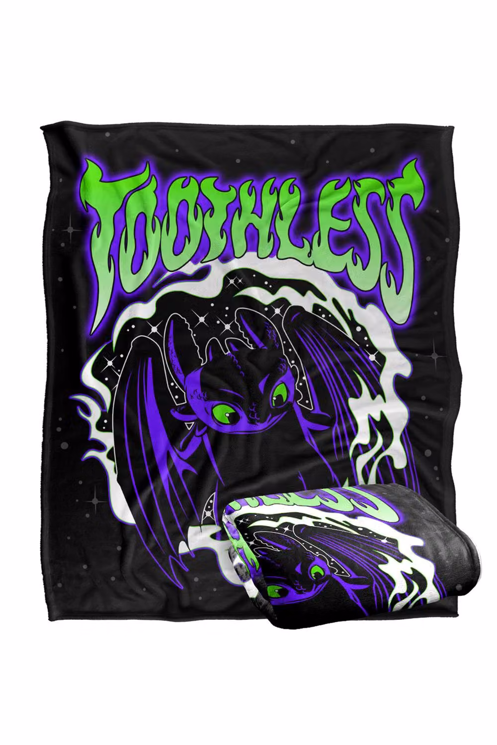 NBCU Toothless Night Fury Dragon Super Soft Throw Blanket for Children, Multicolour, W: 152.4 cm, D: 127.0 cm – 2