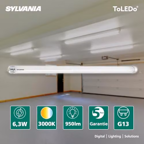 SYLVANIA LED T8 Tube Replacement, Warm White, 45 cm, 950 Lumen, 6.3 Watt, G13 Base with Starter – 2