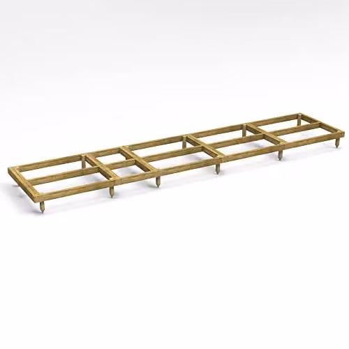 Powersheds Premium Wooden Shed Base with Pressure Treated Tanalised Timber Bearers, Brown