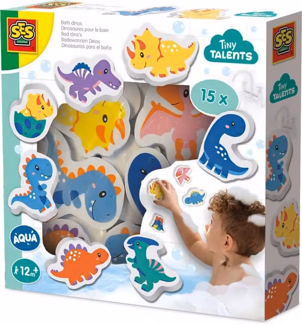 SES Bath Dinos Multicolour Foam Animal Toys