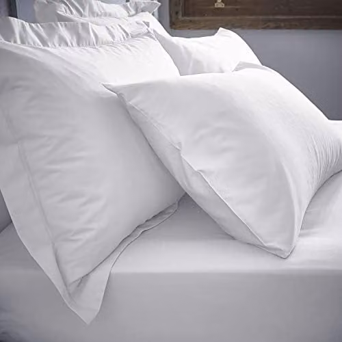 Bianca 200 Thread Count Cotton Percale Oxford Pillowcase Pair in White