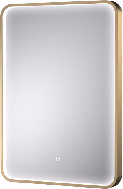 Balterley Inset Framed LED Touch Sensor Mirror with De-mister Pad in Brushed Brass