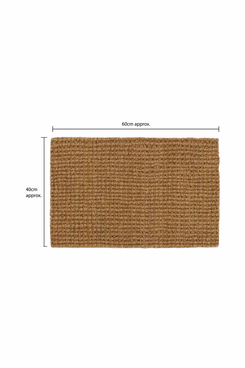 JVL Tallis Boucle Coir Door Mat in Natural Brown, W: 40 cm, D: 60 cm – 4