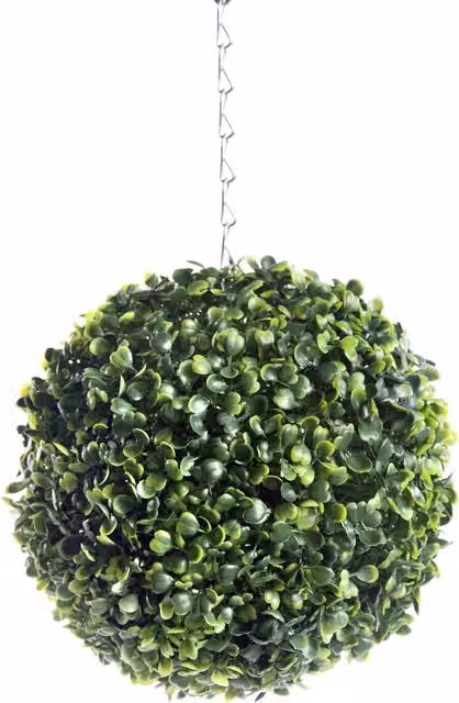 Best Artificial Green Buxus Grass Hanging Basket Topiary Ball, Diameter: 23 cm