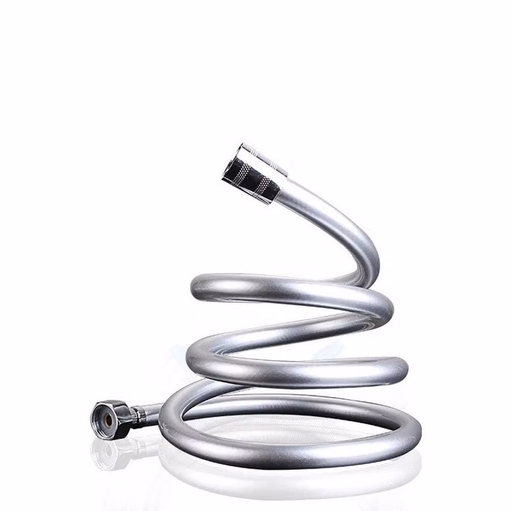 PAWNORA Smooth Matt Silver Stainless Steel Shower Hose, 1.5 m – 2