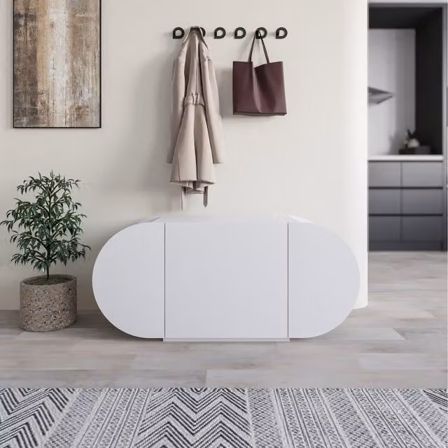 Decortie Modern White Shoe Rack