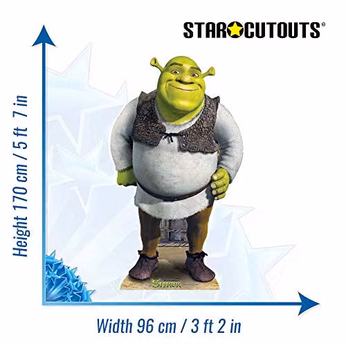 Star Cutouts SC785 Shrek Lifesize Cardboard Cutout, Multicolour, Height: 170 cm – 3