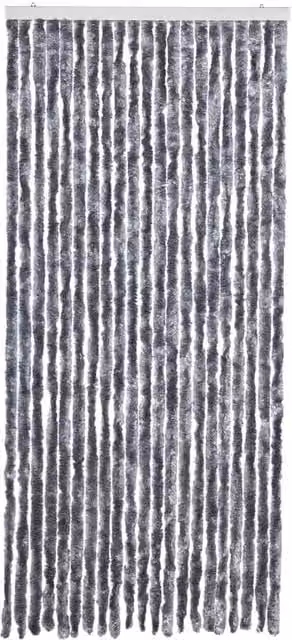 Berkfield Home Silver Chenille Insect Curtain, W: 90 cm, H: 200 cm