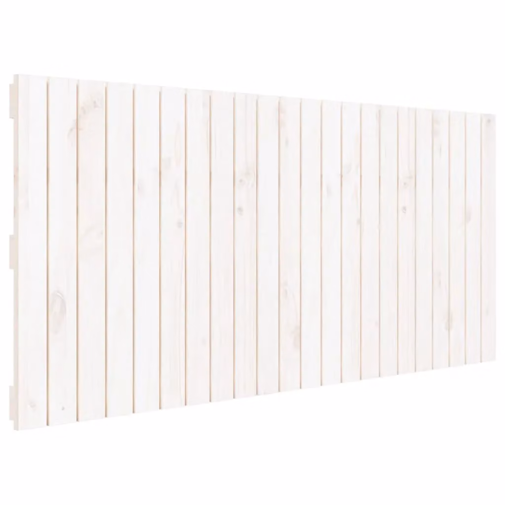 Berkfield Home White Solid Pine Wood Wall Mounted Headboard, W: 140 cm, D: 3 cm, H: 60 cm – 2