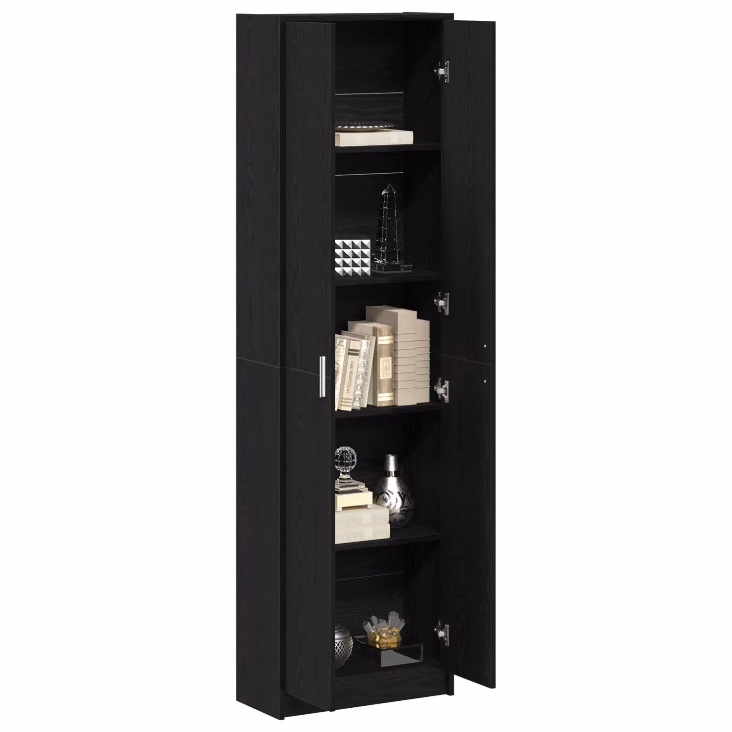 Berkfield Home Modern Black Oak Wardrobe, W/D/H: 55 x 25 x 189 cm – 2