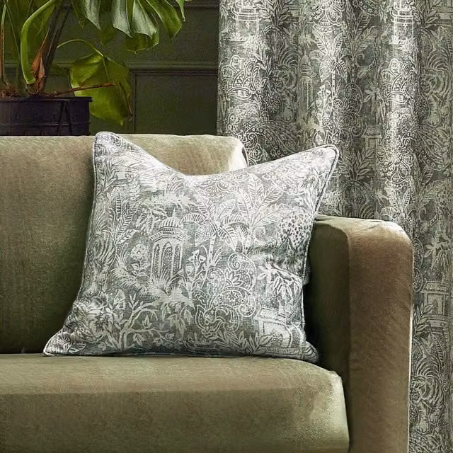 Terrys Green Chenille Square Polyester Filled Cushion W/D/H: 50 x 50 x 50 cm