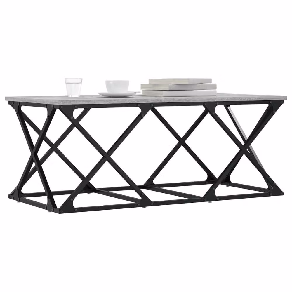 Berkfield Home Grey Sonoma Coffee Table, W/D/H: 100 x 49 x 40 cm – 3