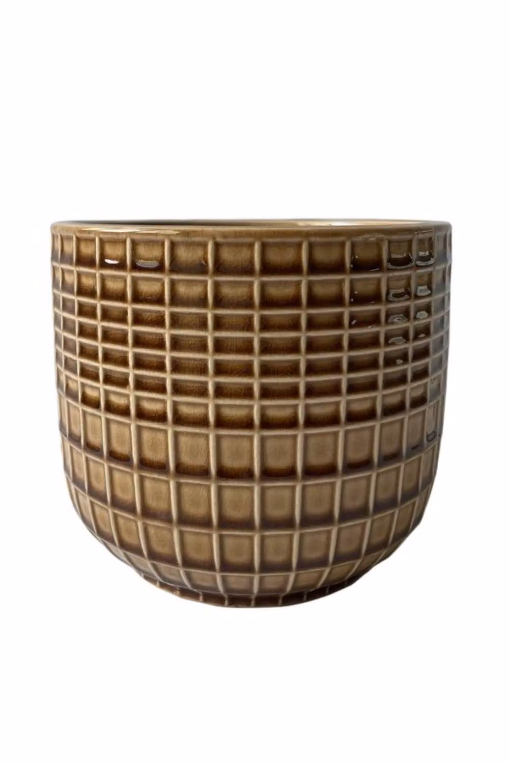 KDMD Hortus Braga Pot, Brown, H 17 cm x Dia 19.5 cm – 2