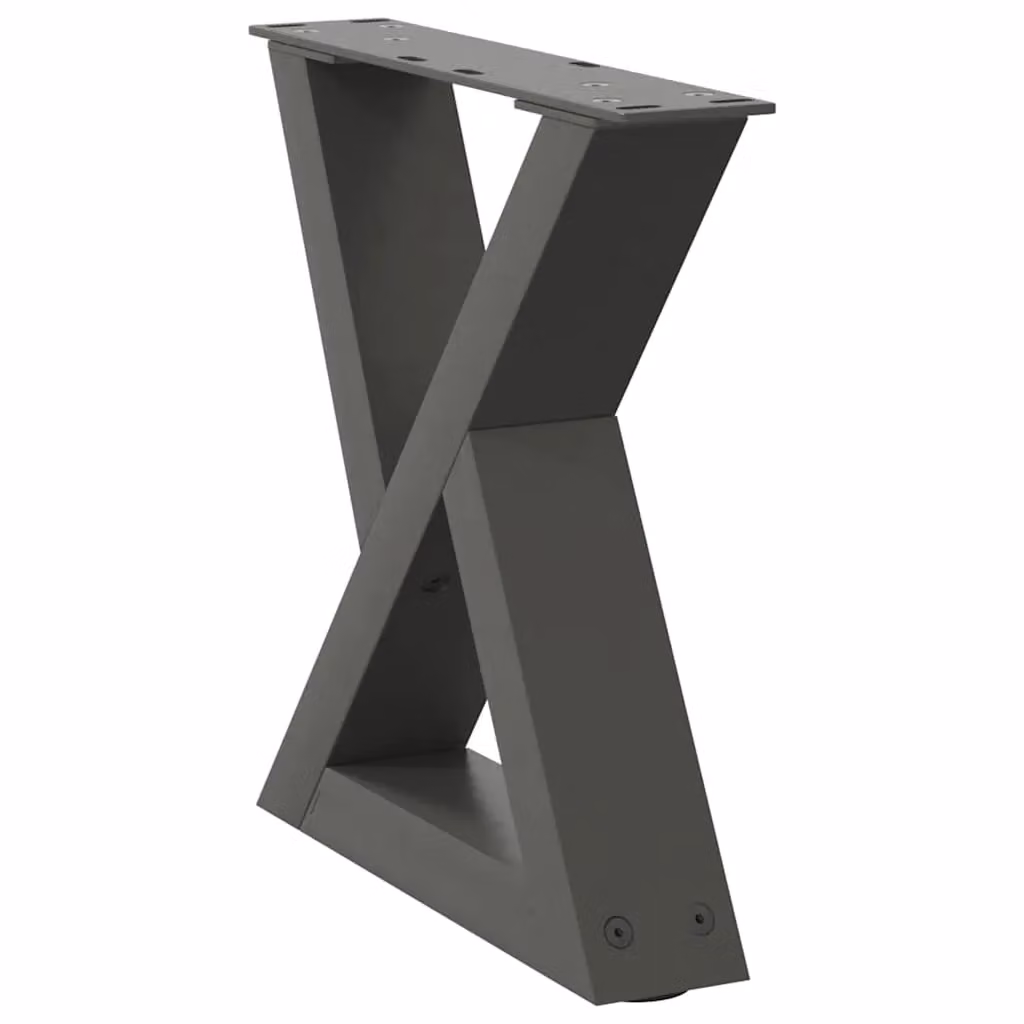 Berkfield Home Steel Coffee Table Legs, 2 Pieces, Anthracite, H: 40 cm, W: 30-31.3 cm – 3