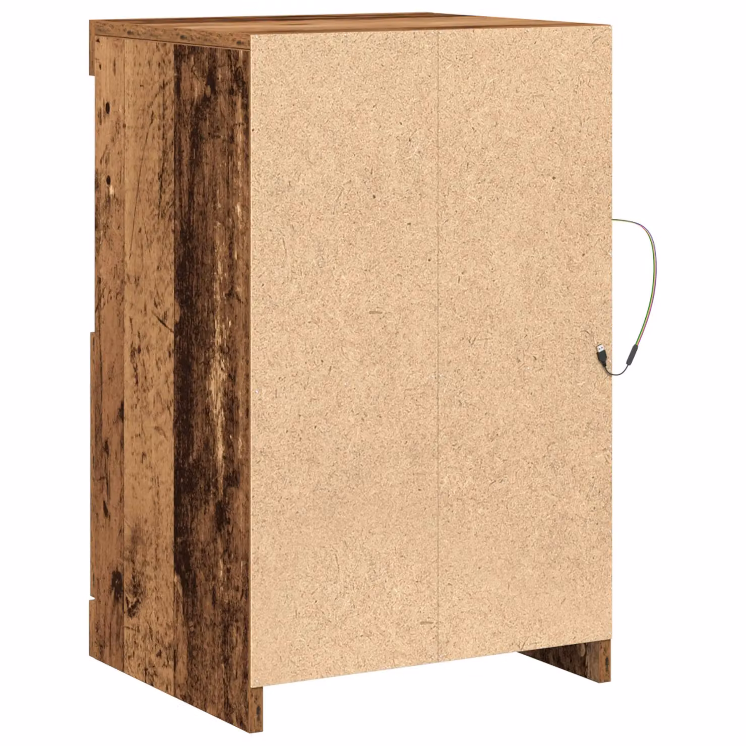 Berkfield Home Rustic Wood Sideboard with Integrated LED Lights, Brown, W: 41 cm, D: 37 cm, H: 67 cm – 5
