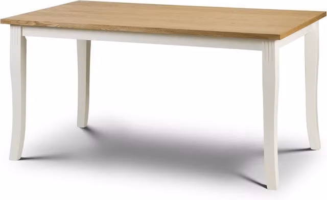 Julian Bowen Davenport Rectangular Oak Dining Table in White