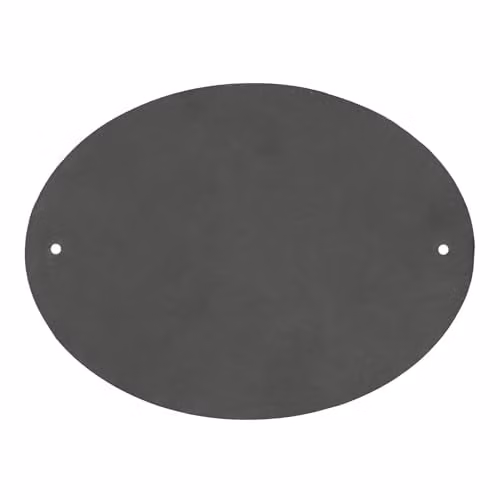Nicola Spring Linea Oval Blank Slate House Sign in Black, W: 20 cm, H: 15 cm – 1