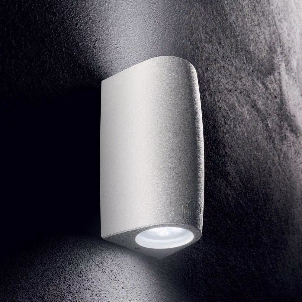 Netlighting Keope LED 2-Light Outdoor Up and Down Wall Light, White, IP55, GU10 – 2