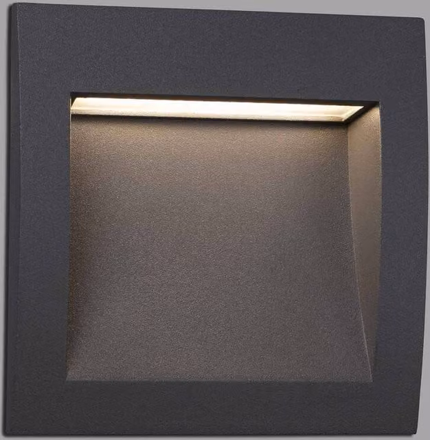 Faro Sedna LED Outdoor Recessed Wall Light in Grey