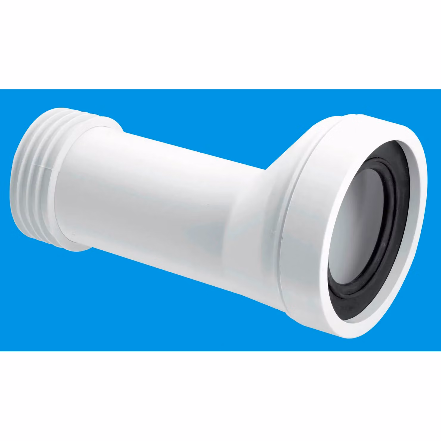 McAlpine White Plastic Rigid WC Connector Pipe – 2