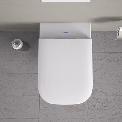 Duravit Happy D.2 Soft Close Toilet Seat in White with Urea Thermoset Lid and Stainless Steel Hinges – 2