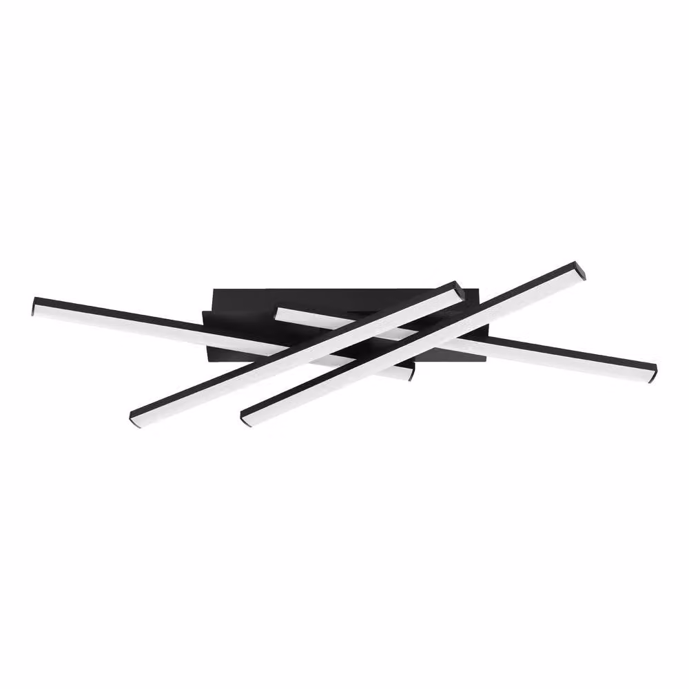 Eglo Vascella Modern Rectangular LED Ceiling Light in Black and White – 2