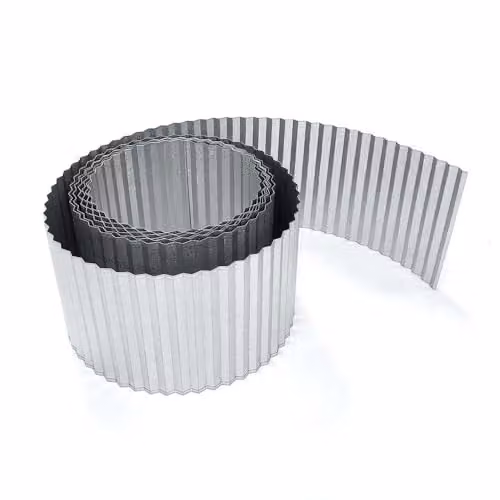 Primrose Silver Galvanised Steel Corrugated Garden Lawn Edging Roll