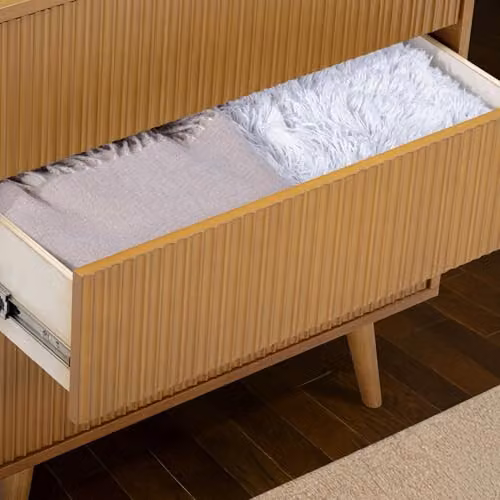 Teamson Home Tremolo 3 Drawer Acacia Wood Chest of Drawers in Sand – 4