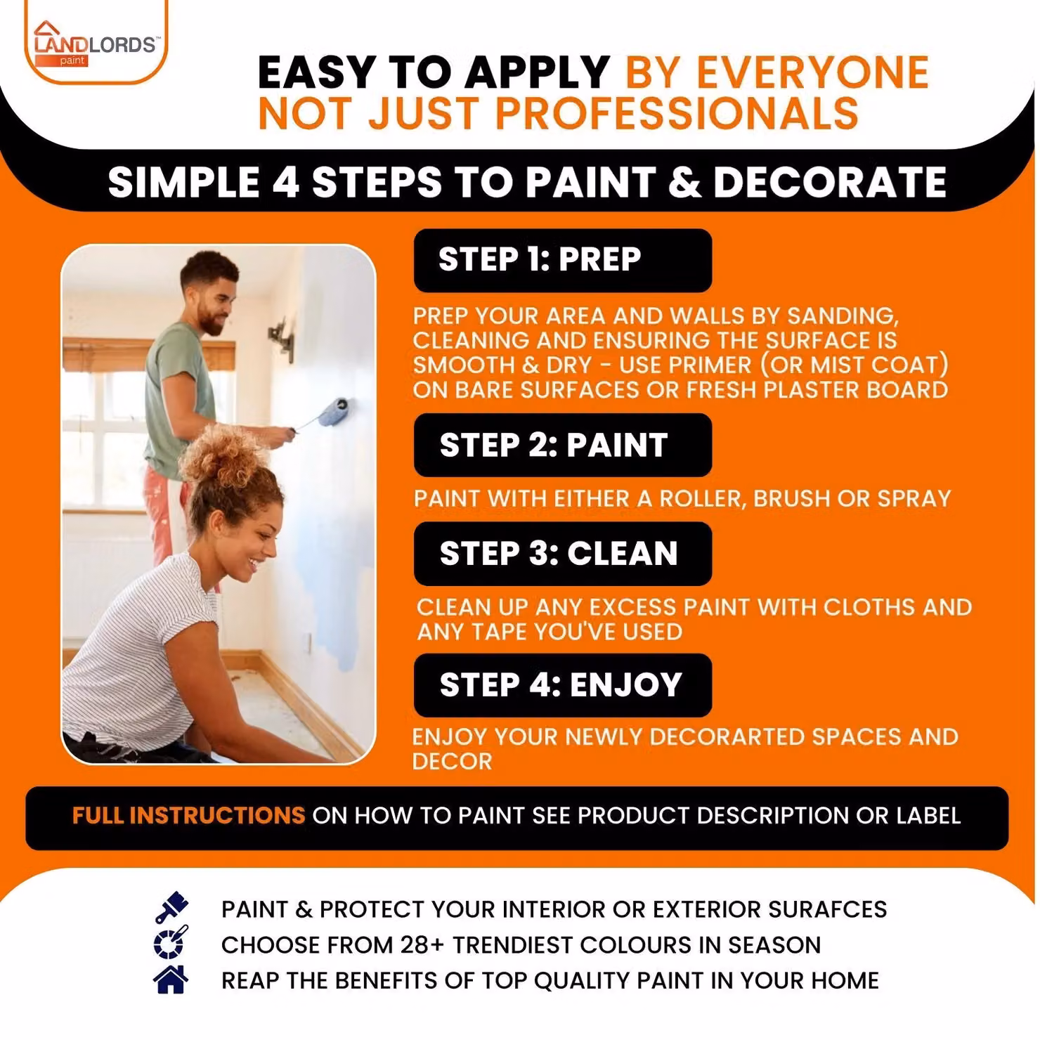 Landlords Ocean Blue Water-Based Weatherproof Wood Paint, 1 l – 7