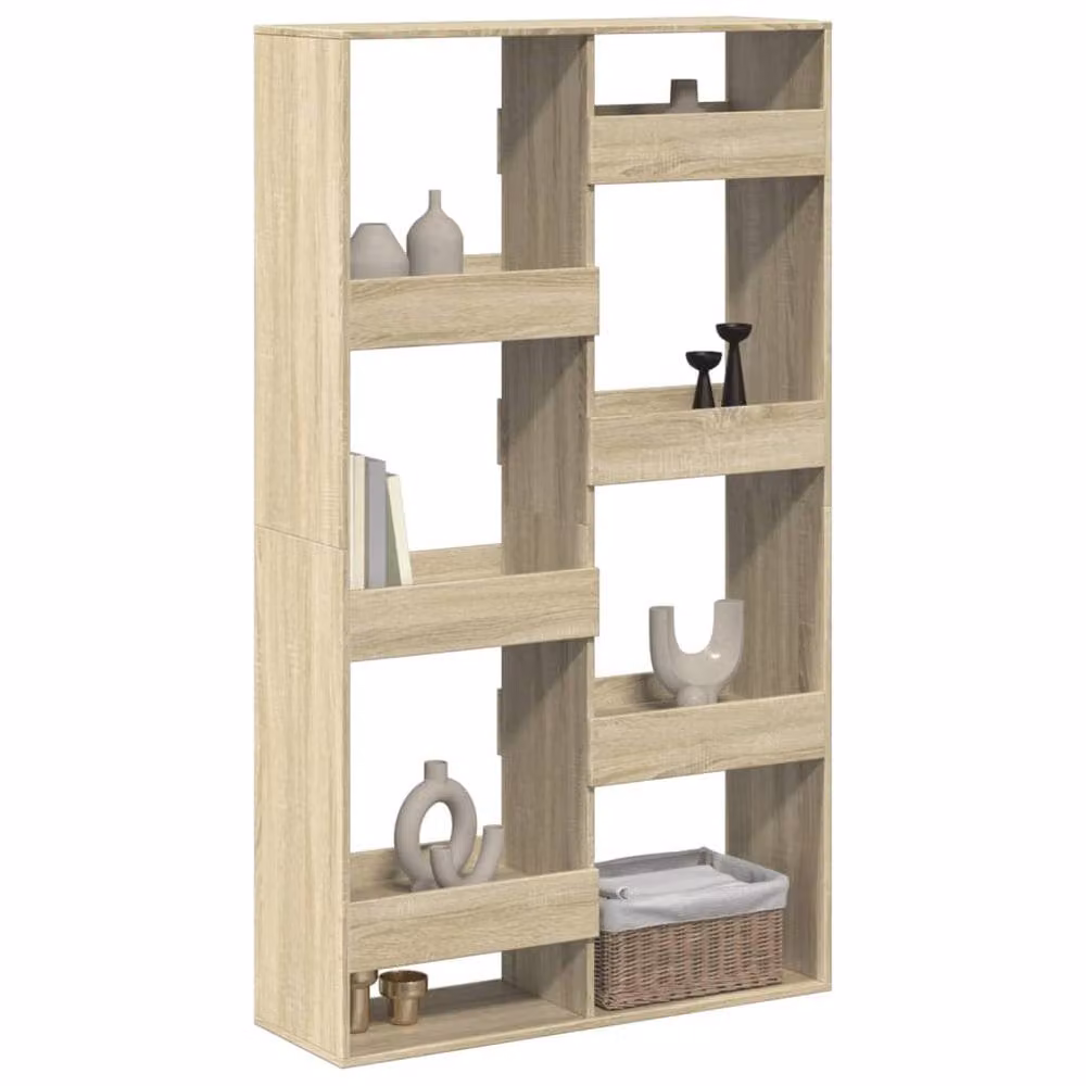 Berkfield Home Sonoma Oak Room Divider in Light Brown, W/D/H: 100 x 33 x 175 cm – 3