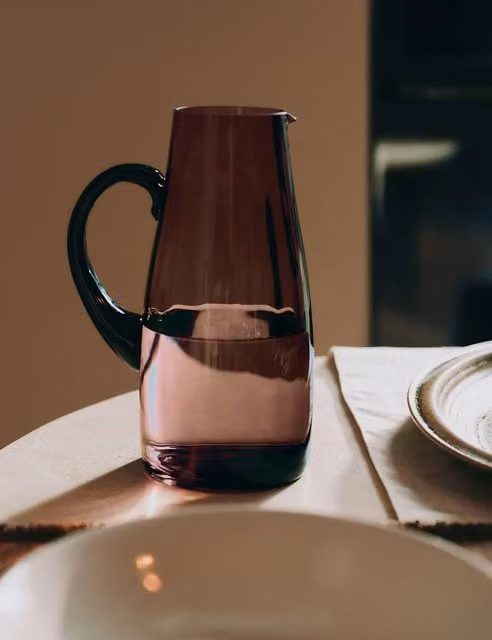 M&S Tall Glass Jug in Purple