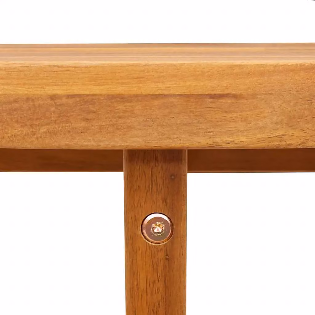 Berkfield Home Garden Oval Acacia Wood Dining Table in Brown, W/D/H: 150 x 90 x 75 cm – 4