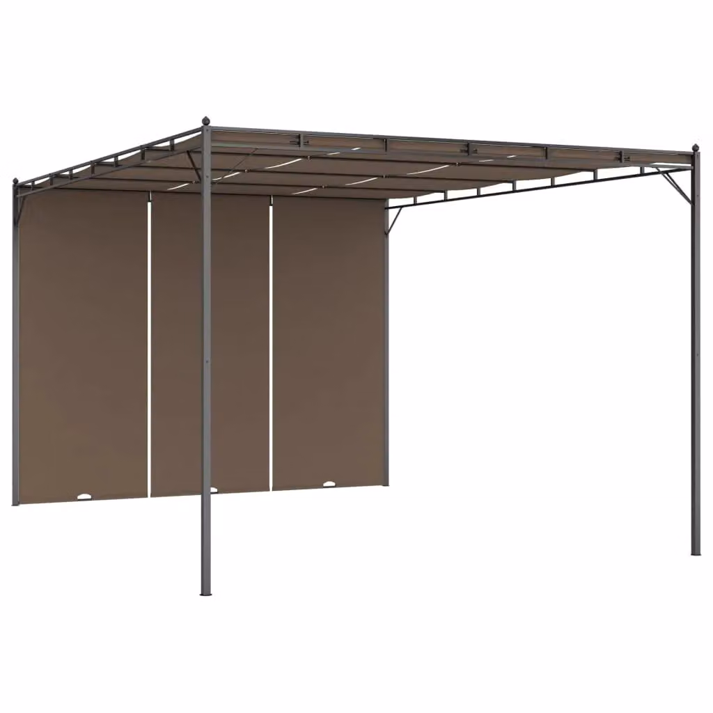 Berkfield Home Garden Gazebo with Side Curtain, Beige, W: 400 cm, D: 300 cm, H: 225 cm – 2