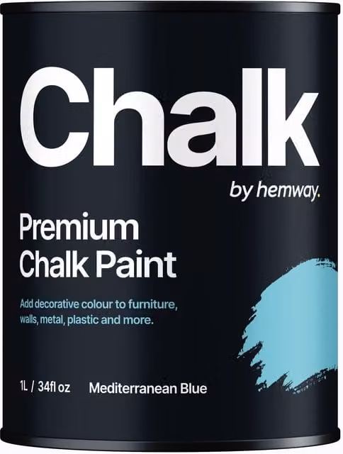 Hemway Chalk Paint Flat Matt in Mediterranean Blue, 1 l