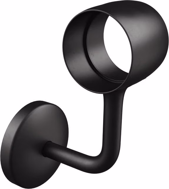 Rothley Matt Black Stair Handrail Connecting Wall Bracket