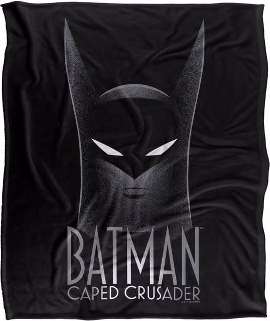 LOGOVISION Batman Caped Crusader Animated Series Headshot Super Soft Fleece Throw Blanket, Multicolour, W: 91.44 cm x D: 91.44 cm x H: 147 cm – 5
