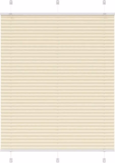 Berkfield Home Single Pleat Corded Blind in Beige Polyester, W: 105 cm, H: 100 cm