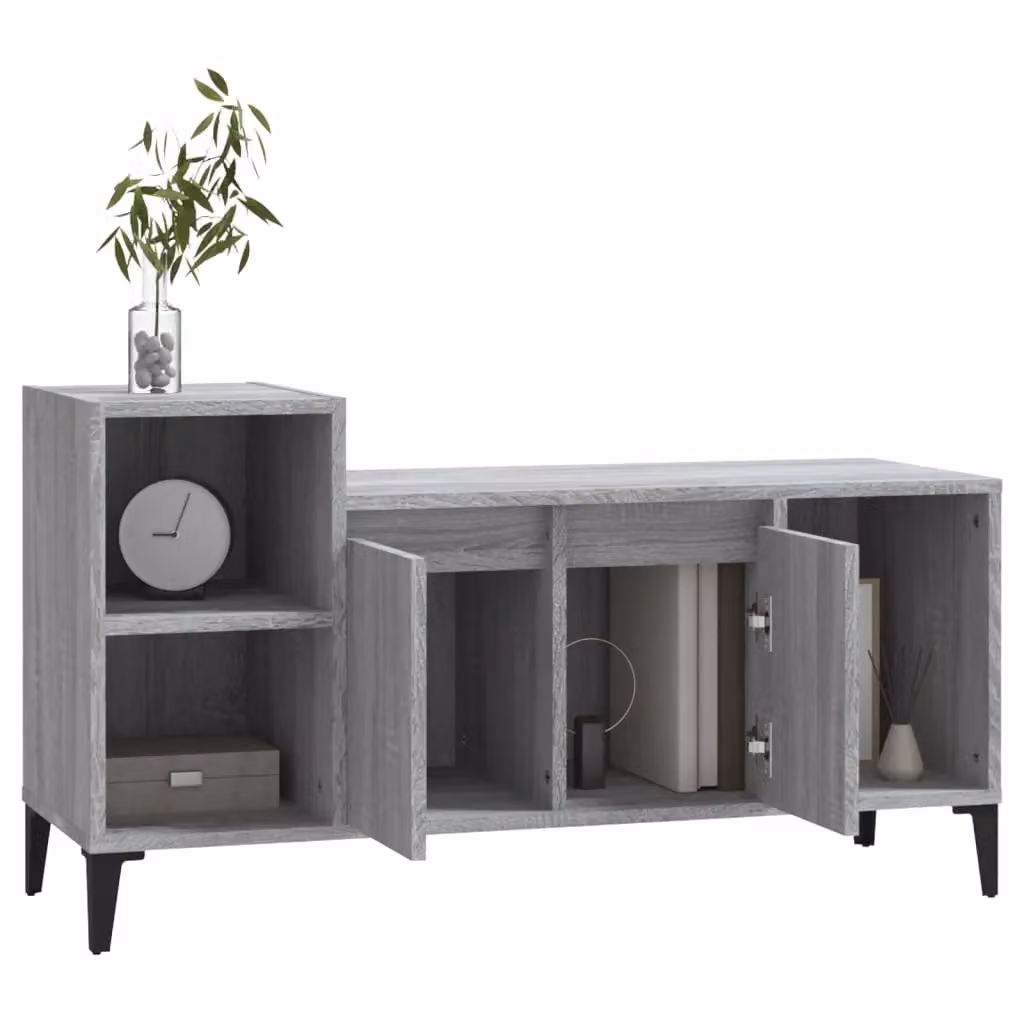Berkfield Home Grey Sonoma TV Cabinet in Engineered Wood W/D/H: 100 x 35 x 55 cm – 3