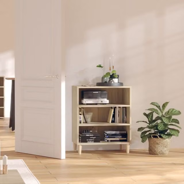 Berkfield Home Sonoma Oak Sideboard in Brown, W/D/H: 57 x 35 x 70 cm – 1