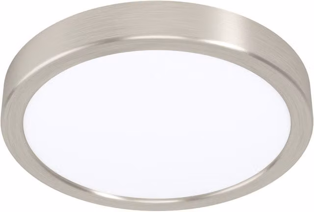 Loops Round Surface Mounted LED Wall and Ceiling Light in Silver, 210mm Diameter, 16.5W, 3000K Warm White